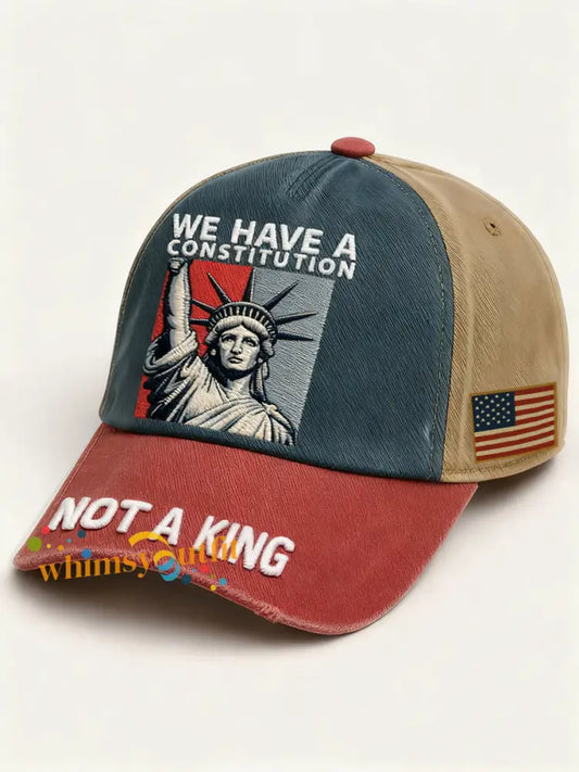 Unisex No Kings Print Print Hat As picture / ONE