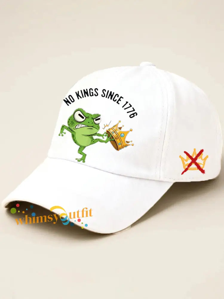 Unisex No Kings Since 1776 Frog Resist Hat White / ONE