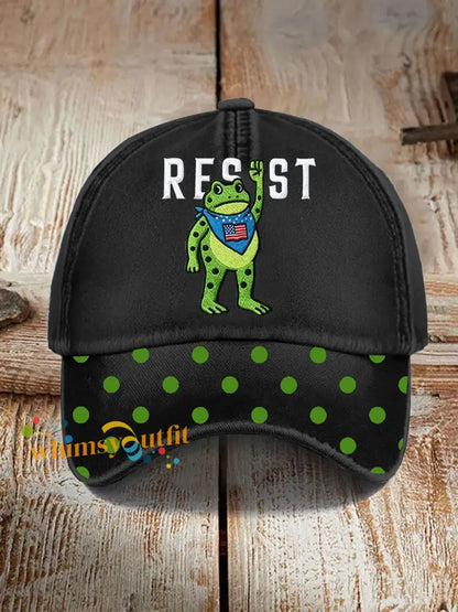 Unisex Portland Frog Resist Print Hat Black / ONE