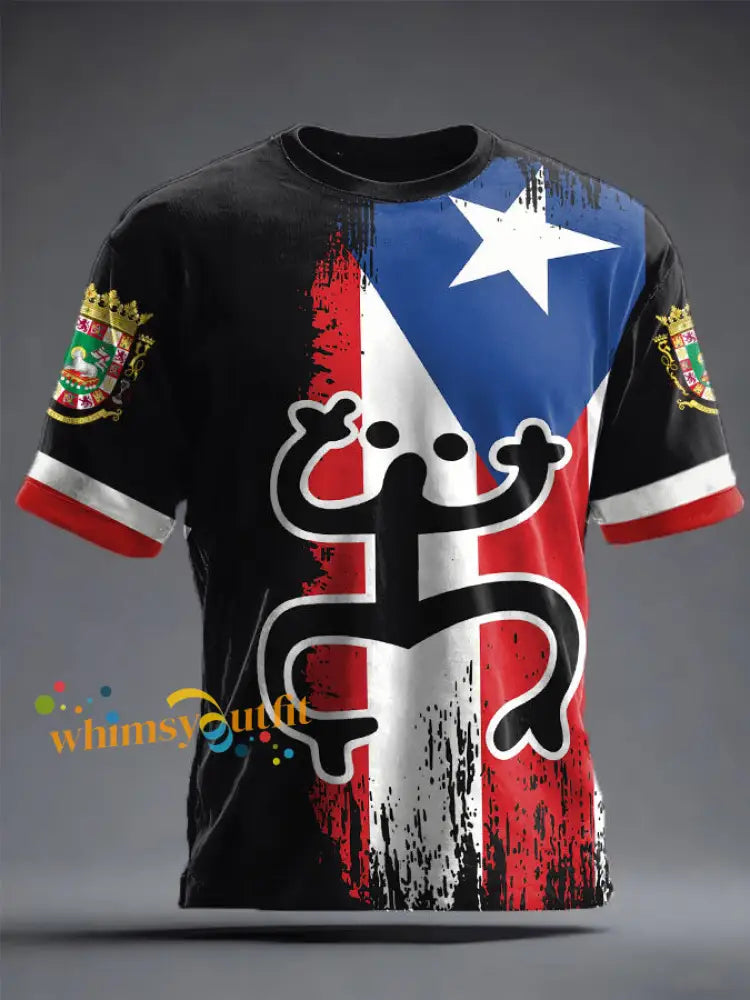 Unisex Puerto Rico Art Printed T-shirt