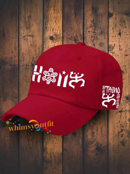 Unisex Puerto Rico Proud Art Printed Hat Red / ONE