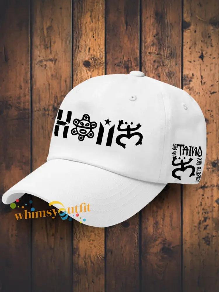 Unisex Puerto Rico Proud Art Printed Hat White / ONE