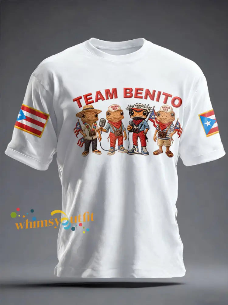 Unisex Puerto Rico Proud Bunny Music Football Lover Printed T-shirt White / S