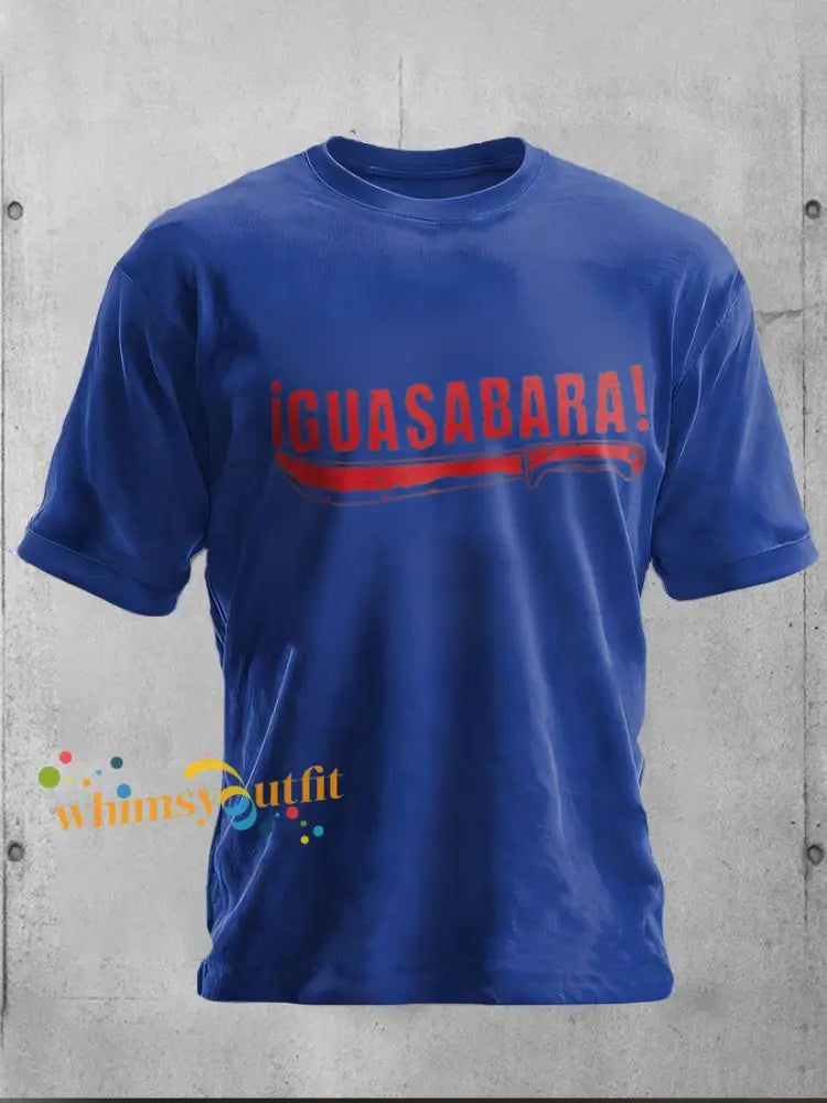 Unisex Puerto Rico Taino Art Printed T-shirt Royal Blue / S