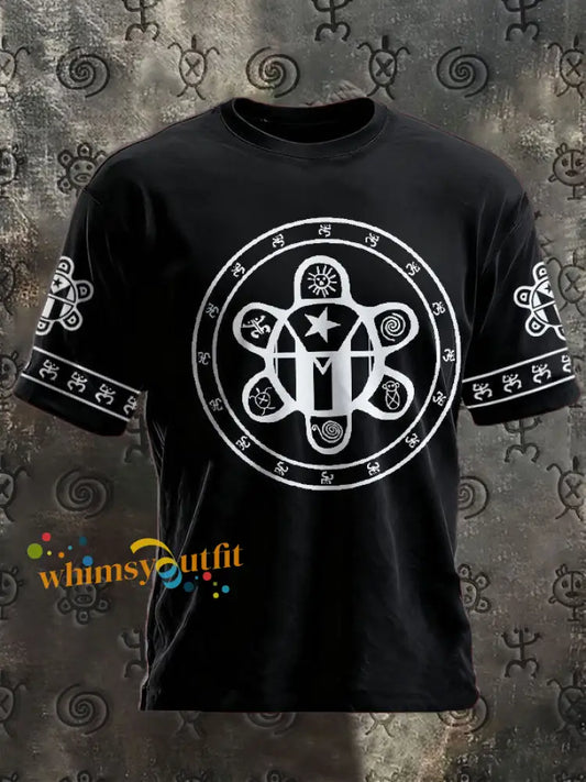 Unisex Puerto Rico Taino Art Proud Printed T-shirt Black / S