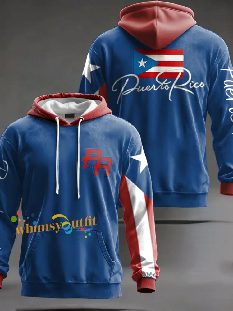 Unisex Puerto Rico Taino Proud Art Printed Hoodie Red / S