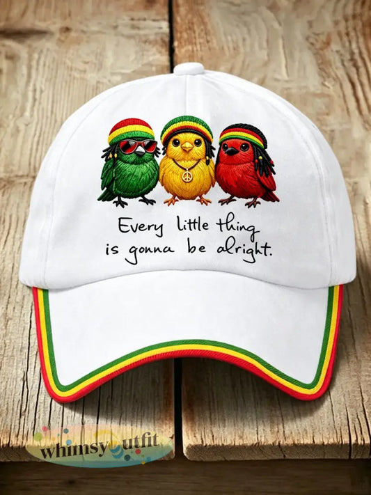 Unisex Reggae muziekhoed - Wit / ÉÉN