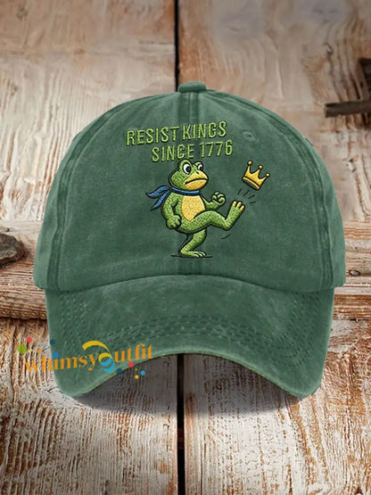 Unisex Resist Kings Since 1776 Print Hat Green / ONE