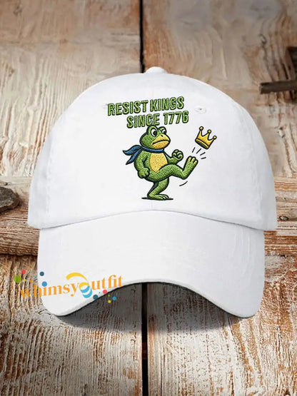 Unisex Resist Kings Since 1776 Print Hat White / ONE
