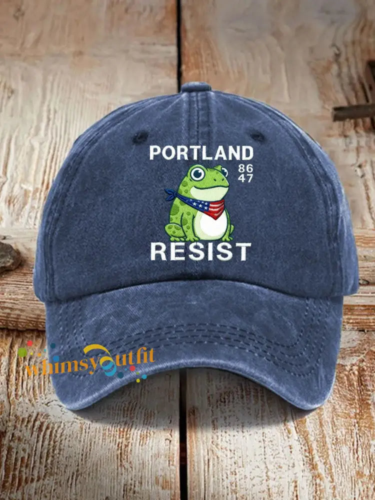 Unisex Resist Portland Frog Hat Navy Blue / ONE