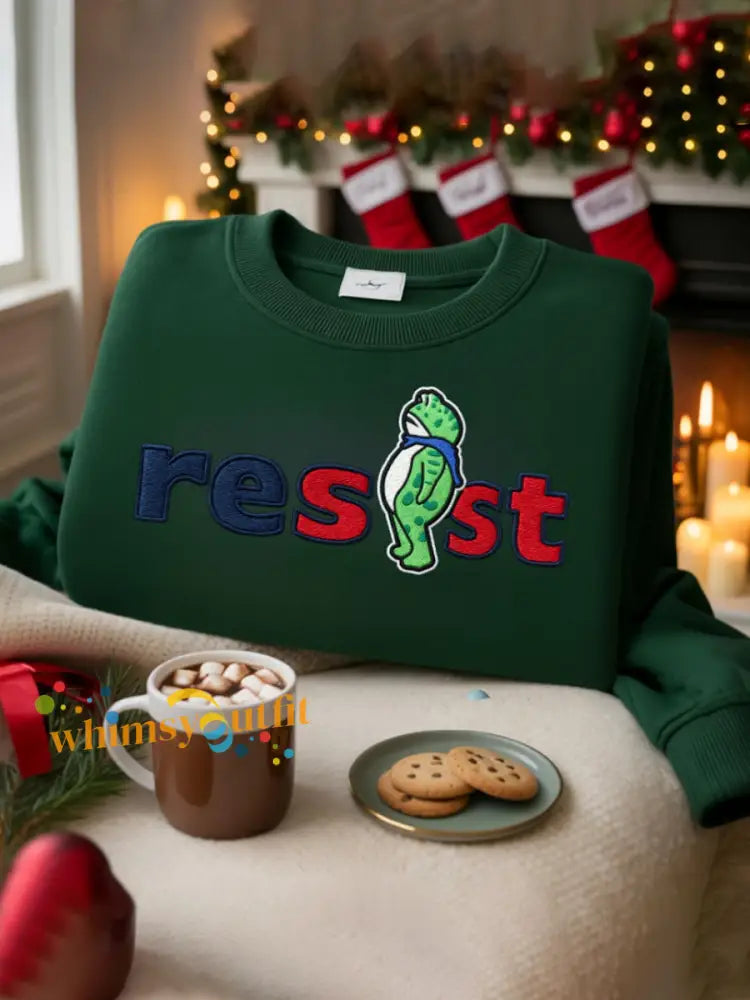 Unisex Resist Portland Frog Sweatshirt Green / S