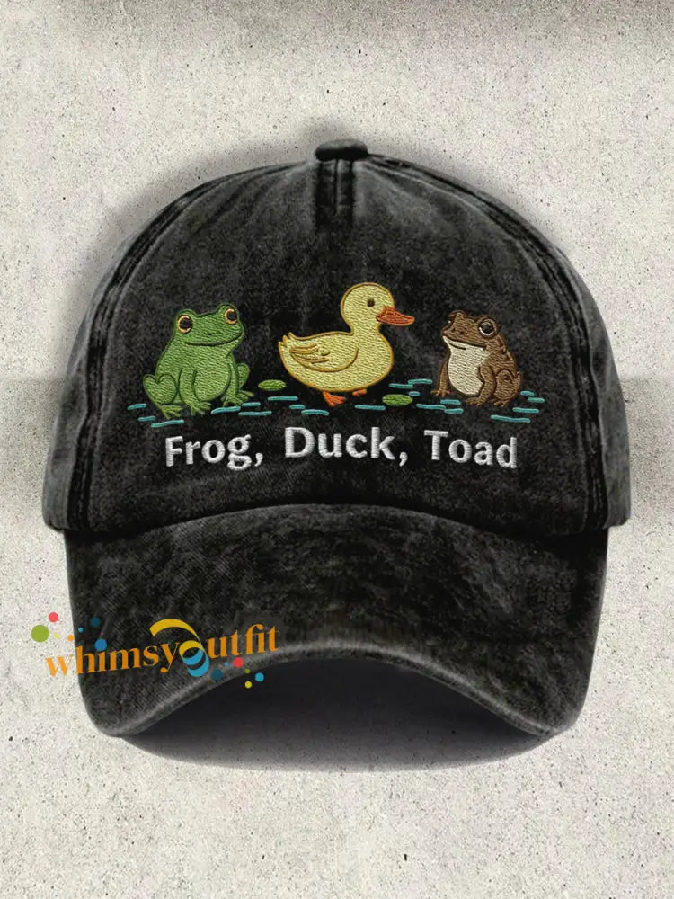 Unisex Resort FDT Polish Frog Print Cap Black / ONE