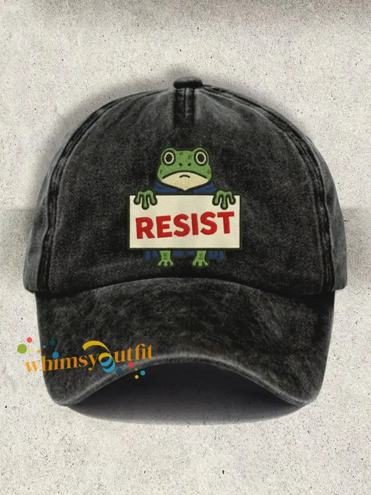 Unisex Resort FDT Polish Frog Print Cap Black / ONE