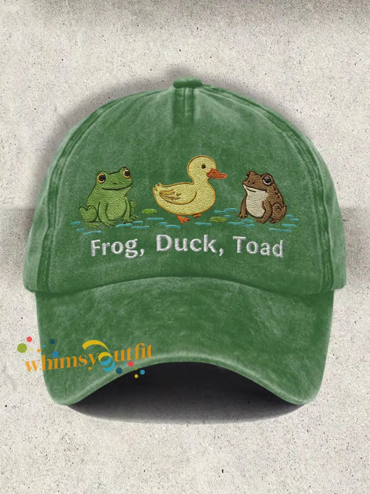 Unisex Resort FDT Polish Frog Print Cap Green / ONE