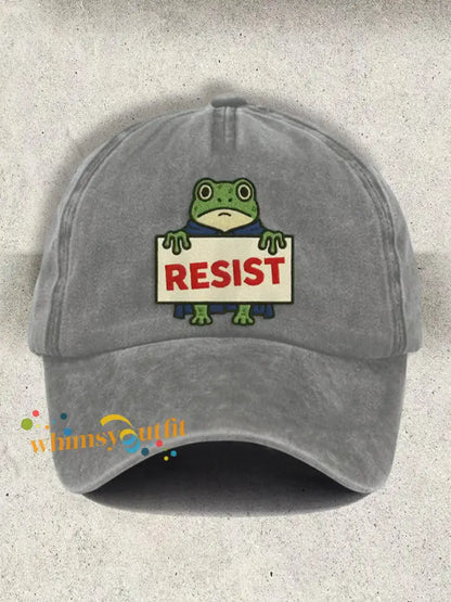Unisex Resort FDT Polish Frog Print Cap Light Gray / ONE