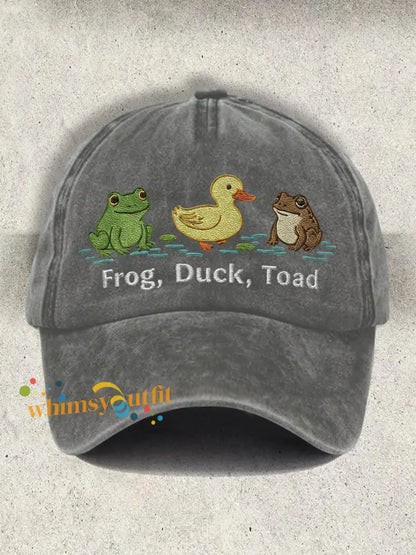 Unisex Resort FDT Polish Frog Print Cap Light Gray / ONE