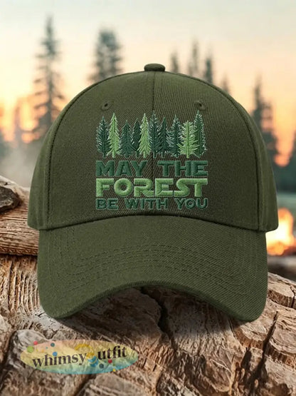 Unisex Resort Kan Het Bos Met U Print Cap - Legergroen / ÉÉN
