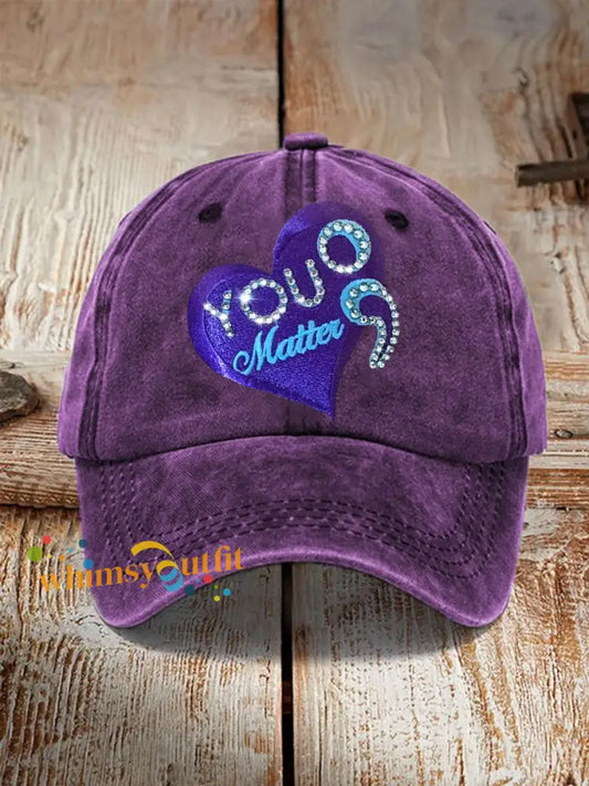 Unisex Resort Suicide Prevention Awareness Cap Purple / ONE