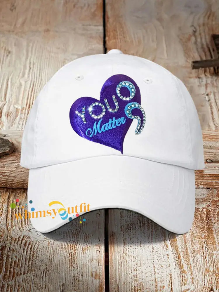 Unisex Resort Suicide Prevention Awareness Cap White / ONE