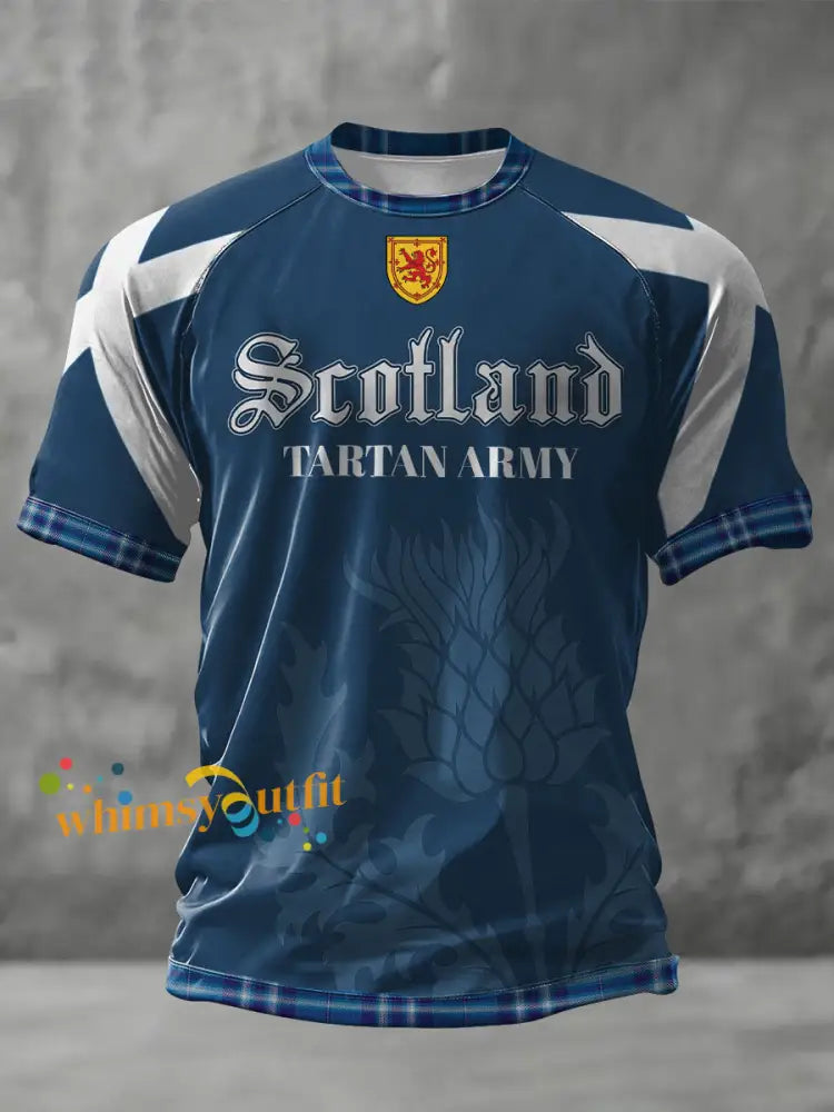 Unisex Scotland We’ll Be Coming 2026 Football Lover Printed T-shirt Navy Blue / S