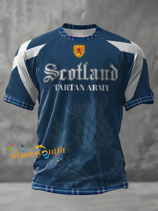 Unisex Scotland We’ll Be Coming 2026 Football Lover Printed T-shirt Navy Blue / S