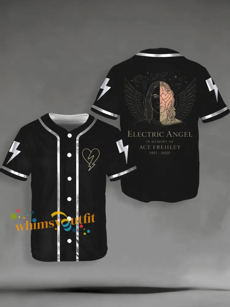 Unisex Spaceman Ace Frehley Printed Shirt Black / S