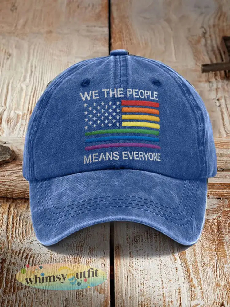 Unisex trots regenboogmaand print hoed - Koningsblauw / ÉÉN