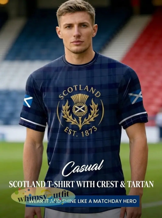 Unisex UK Scotland Football Lover 2026 Gedrukt T-shirt