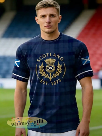 Unisex UK Scotland Football Lover 2026 Gedrukt T-shirt