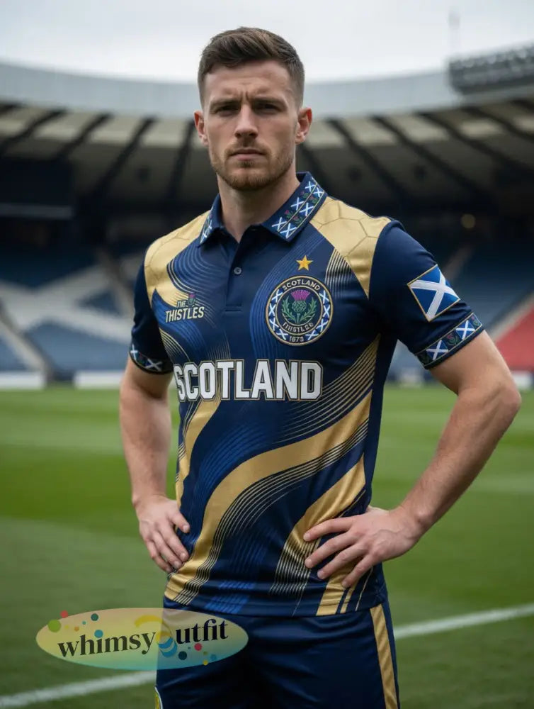 Unisex UK Scotland Football Lover 2026 Poloshirt met korte mouwen