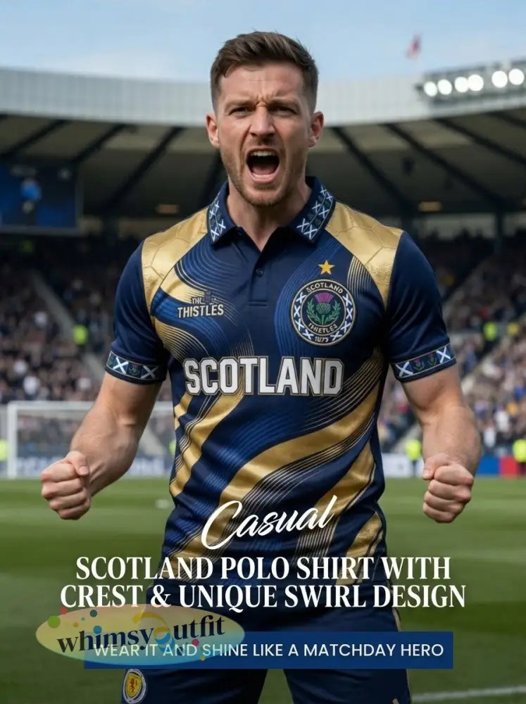 Unisex UK Scotland Football Lover 2026 Poloshirt met korte mouwen