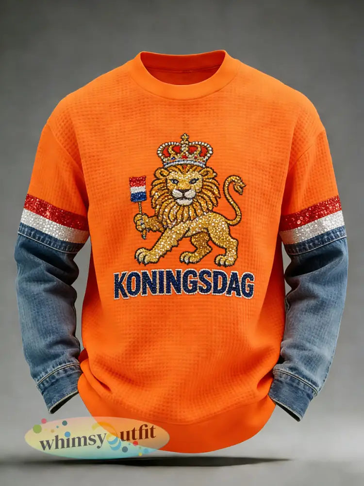 Vintage casual sweatshirt voor de viering van Koningsdag in Nederland - A / S