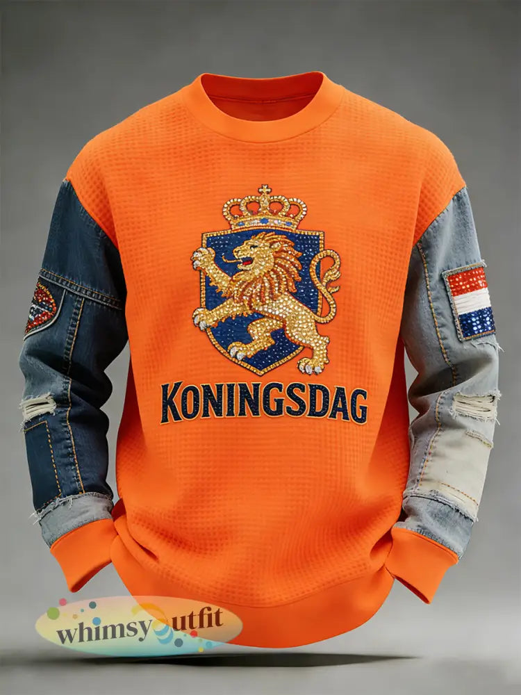 Vintage casual sweatshirt voor de viering van Koningsdag in Nederland - A / S