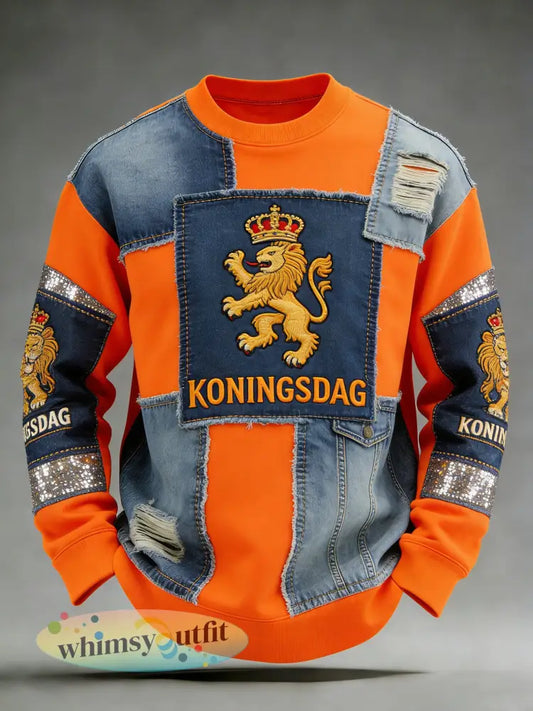 Vintage casual sweatshirt voor Nederlandse koningsdagvieringen - A / S