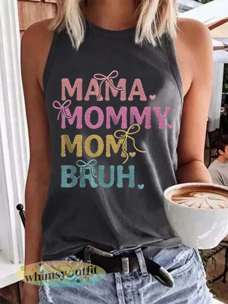 Vrouwen Grappige Mama Mommy Moeder Bruh Moederdag Cadeau Casual Vest - Donkergrijs / S