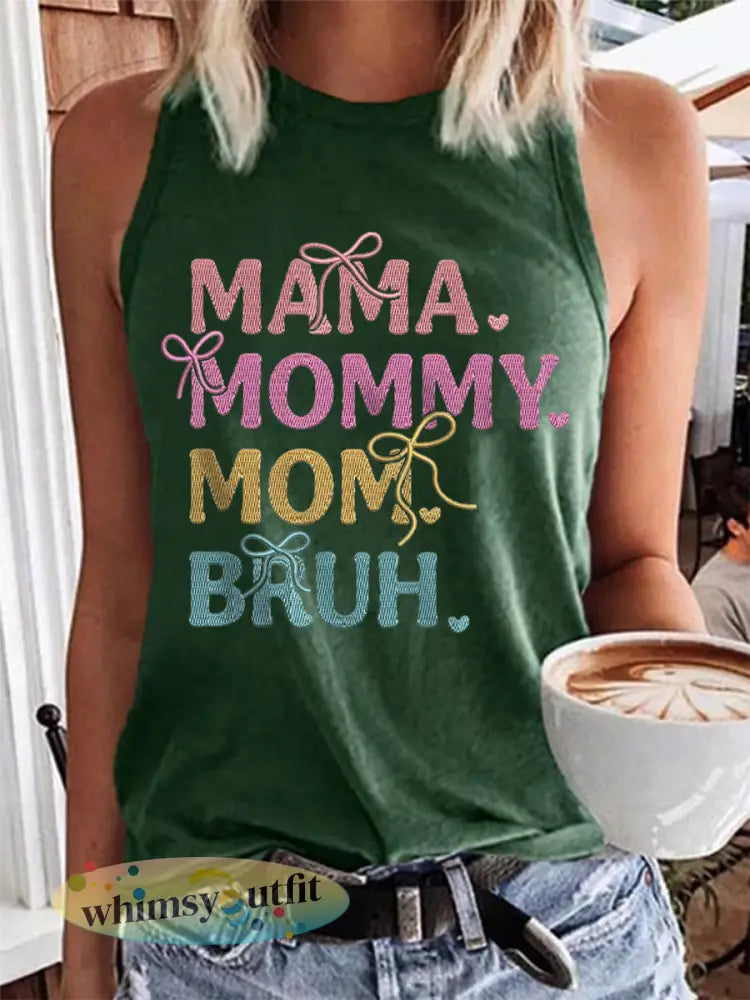 Vrouwen Grappige Mama Mommy Moeder Bruh Moederdag Cadeau Casual Vest - Donkergroen / S