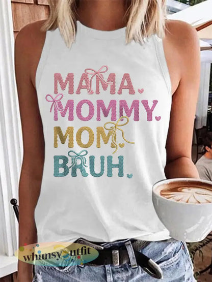 Vrouwen Grappige Mama Mommy Moeder Bruh Moederdag Cadeau Casual Vest - Wit / S