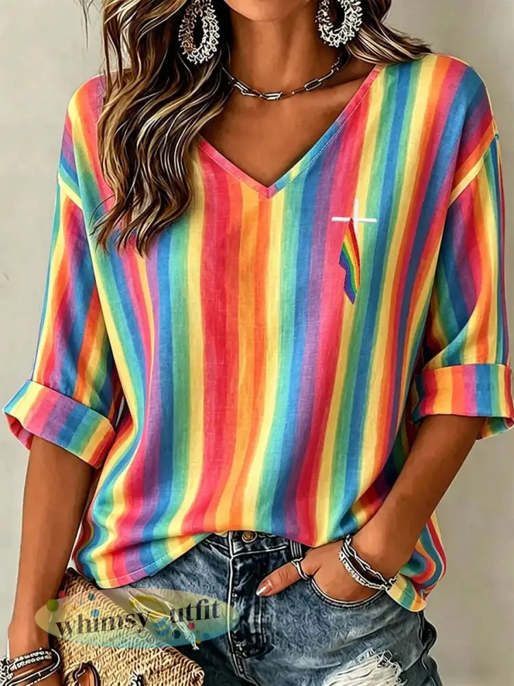 Vrouwenprijdkampagne-maandprint casual T-shirt - als foto / S