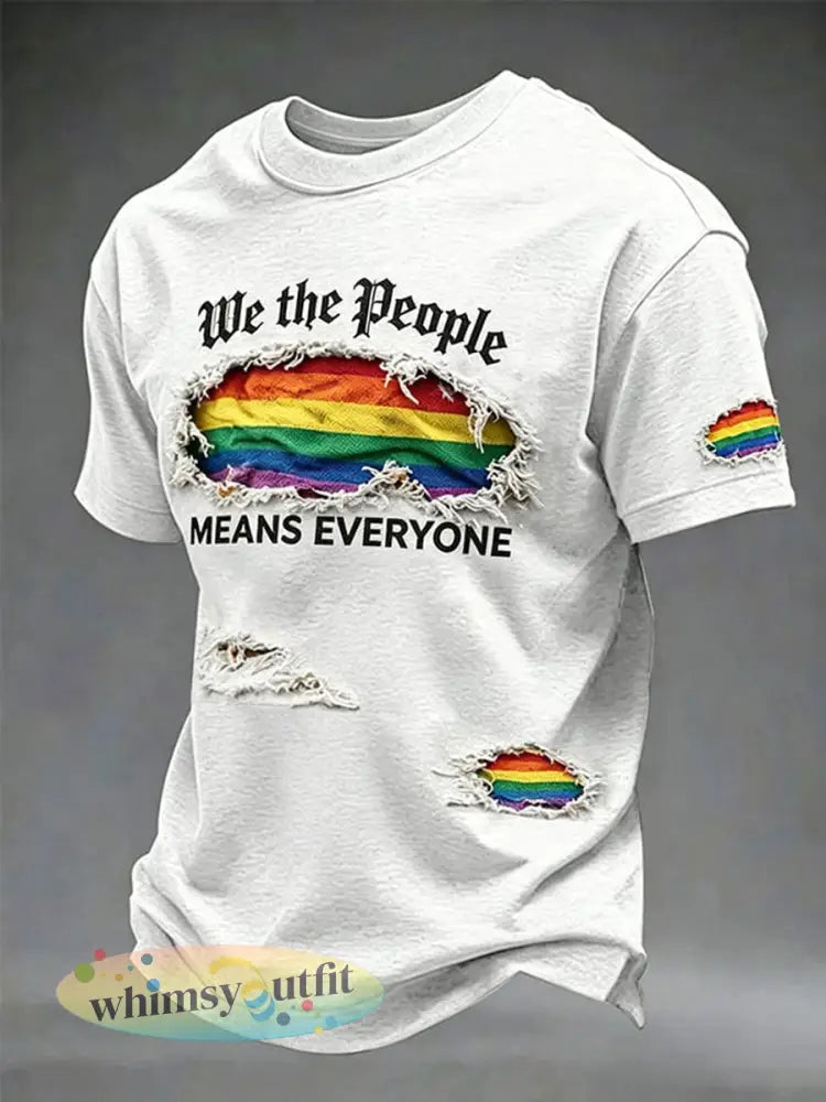 Wij de mensen betekent alles T-shirt met korte mouwen - Wit / S
