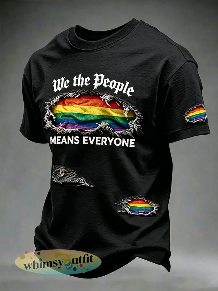 Wij de mensen betekent alles T-shirt met korte mouwen - Zwart / S