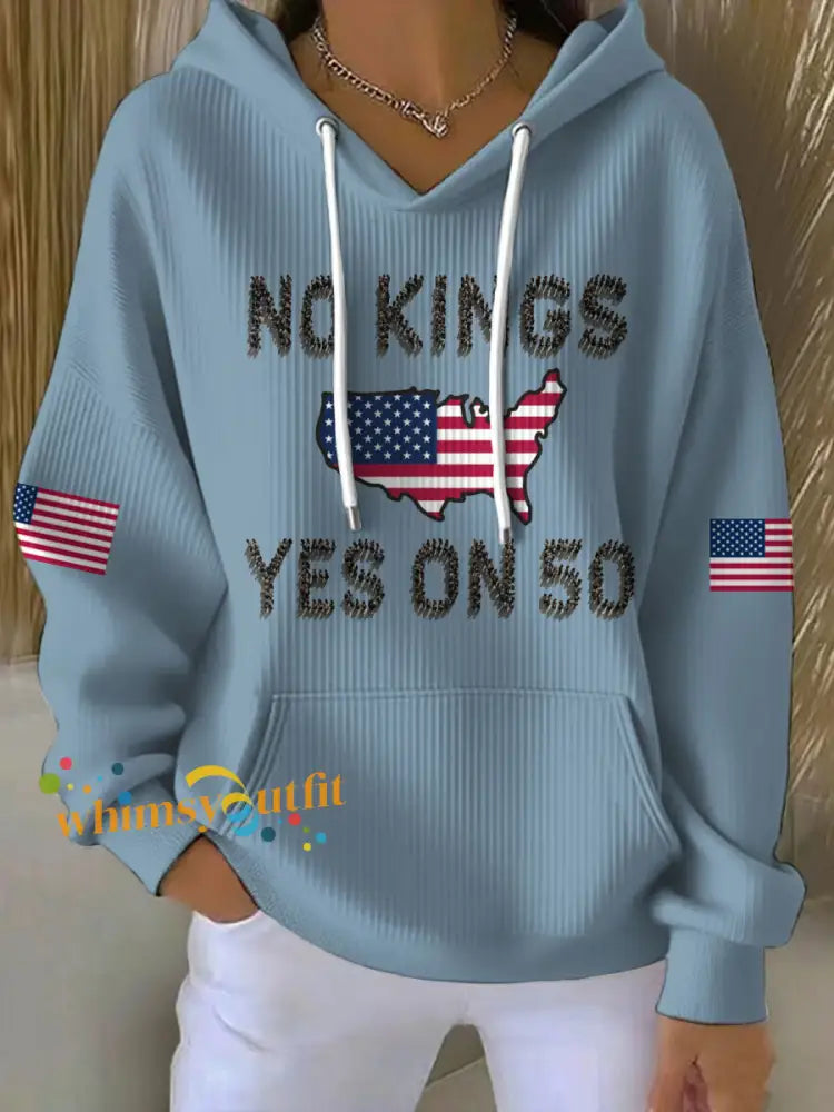 Women’s 8647 FDT Printed Hoodie Sky Blue / S