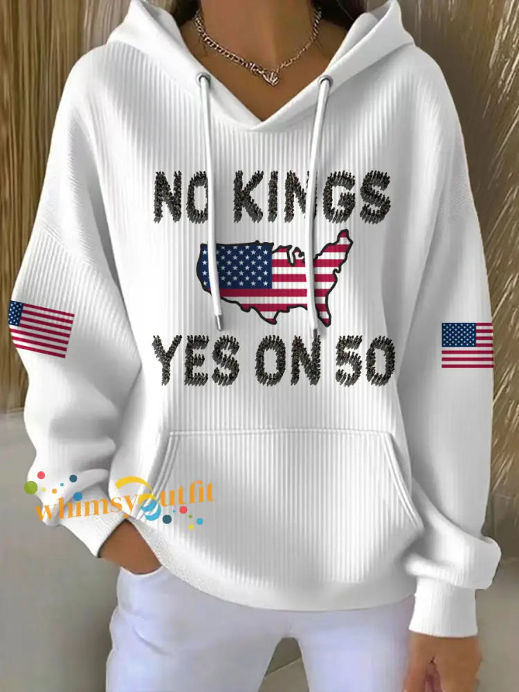 Women’s 8647 FDT Printed Hoodie White / S