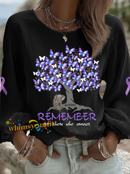Women’s Alzheimer’s casual tops Black / S