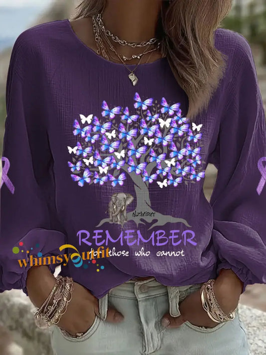 Women’s Alzheimer’s casual tops Deep Purple / S