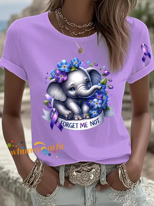 Women’s Alzheimer’s Disease Print T shirt As picture / S
