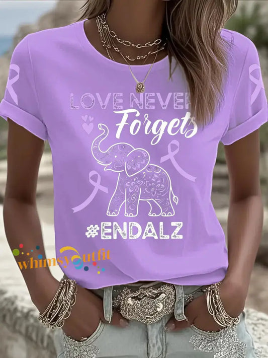 Women’s Alzheimer’s Disease Print T shirt As picture / S