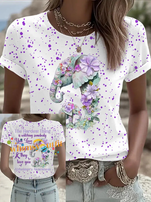Women’s Alzheimer’s Disease Print T shirt As picture / S