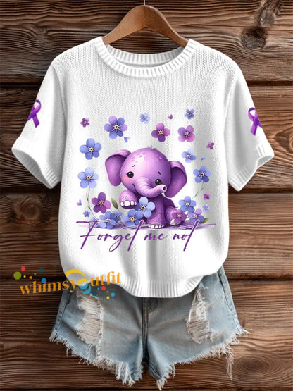 Women’s Alzheimer’s forget me not tops White / S