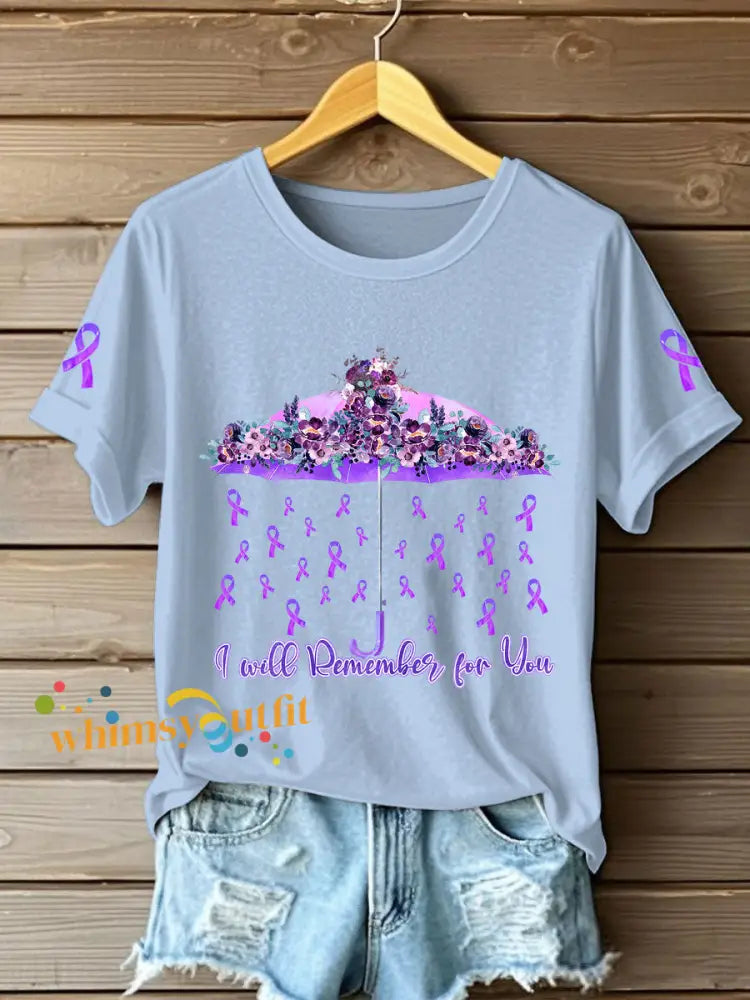 Women’s Alzheimer’s T shirts Sky Blue / S