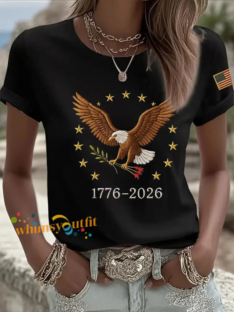 Women’s America 250 Printed Casual T-Shirt Black / S